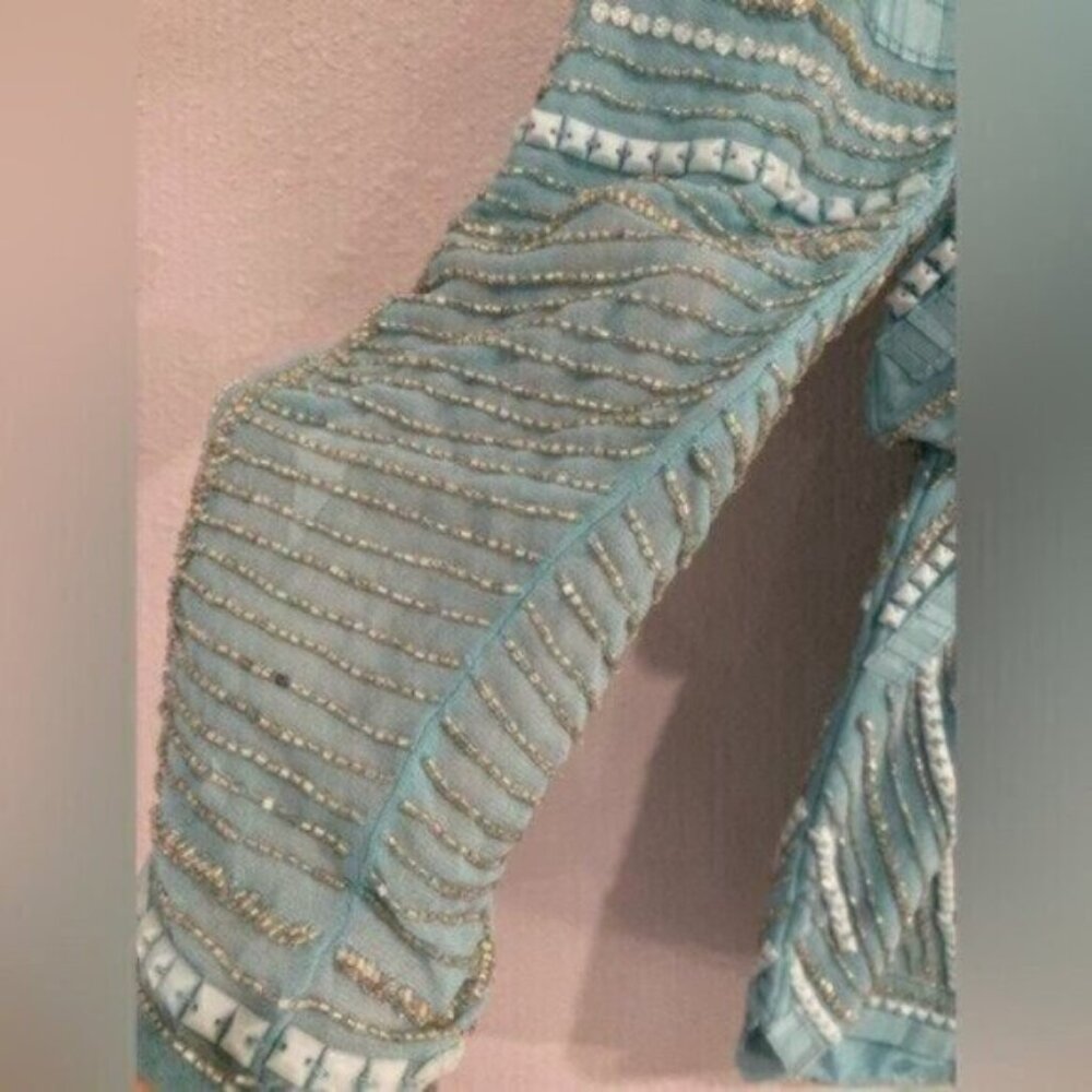 New ASOS Beaded Feminine Party Extravagant Cocktail Luxury Event Mini Dress - Picture 8 of 14